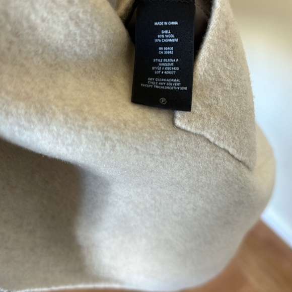 New Theory Sileena R Winsome open front spread collar reversible cashmere coat - Picture 16 of 16